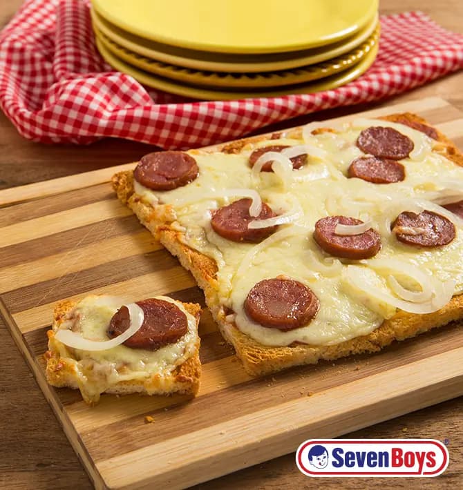 Pizza de pão de forma