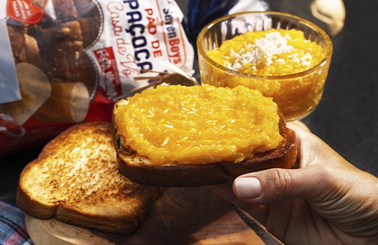 Doce de Abóbora com Pão de Paçoca