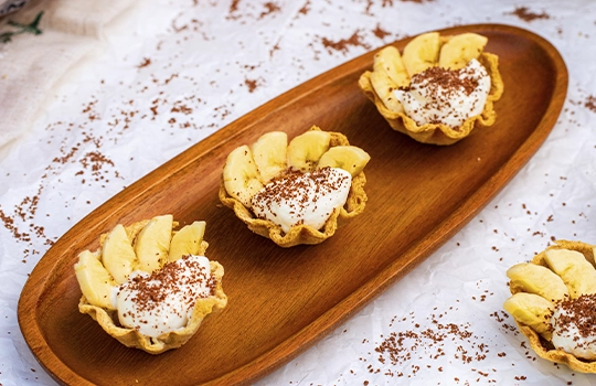Cestinha de Banoffee no Pão de Forma
